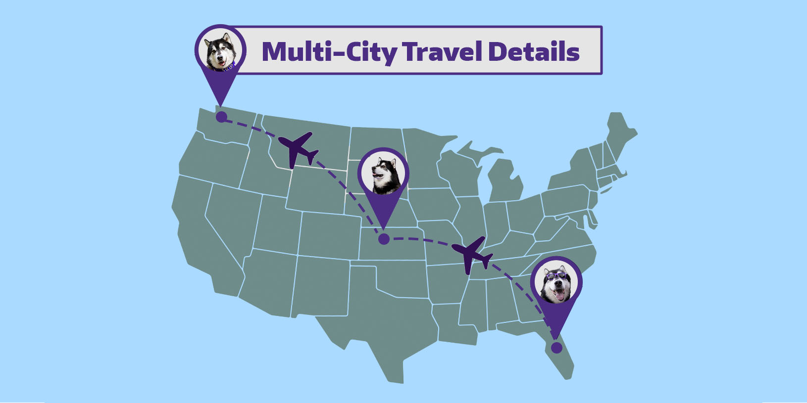 Dubs flying across the country on a multi-city trip