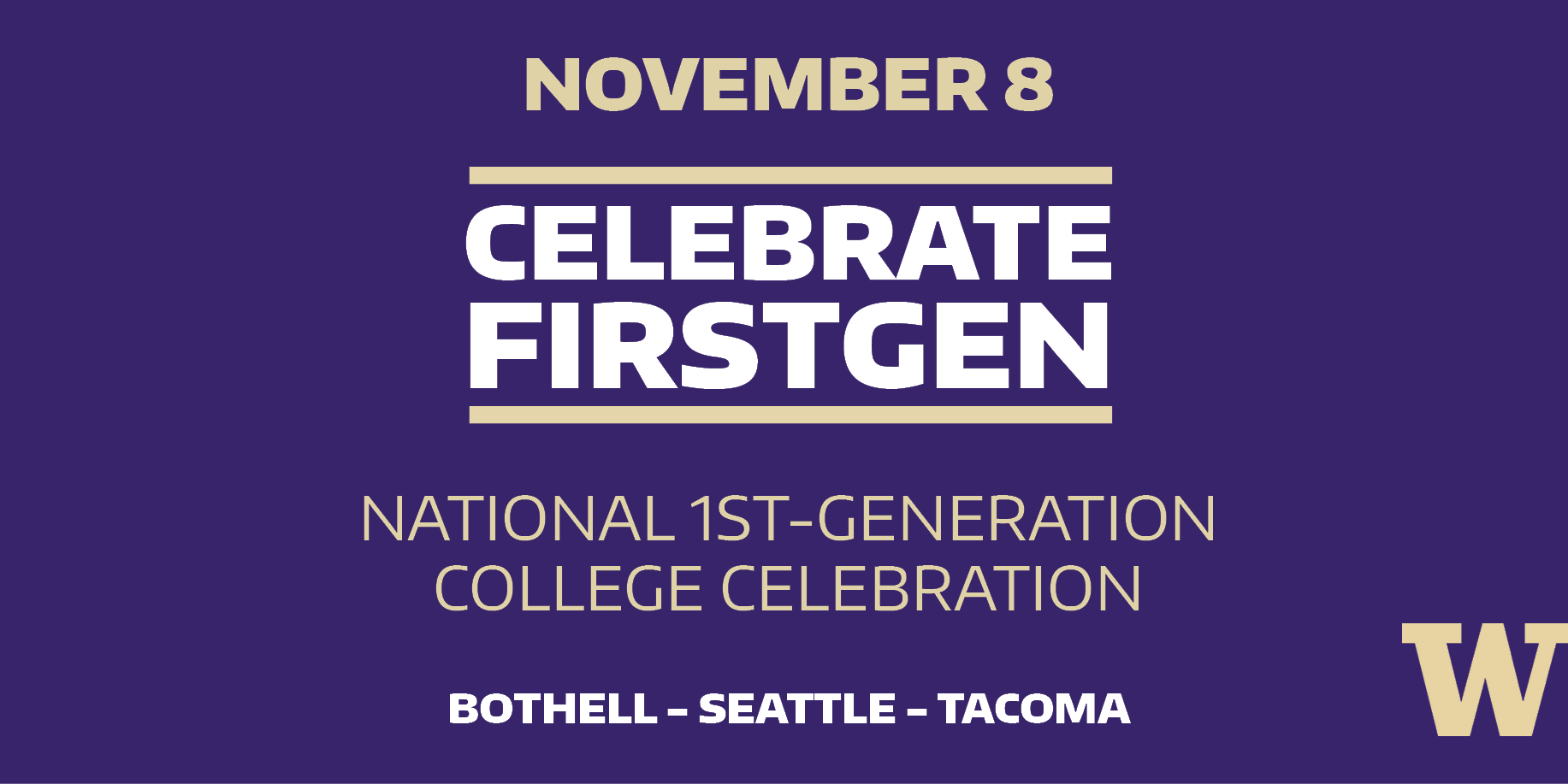 National 1st-Generation College Celebration on November 8 banner
